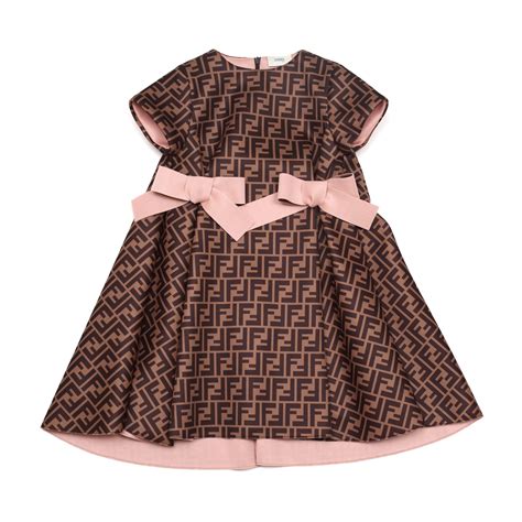 fendi pearl embellished shirt dress kids|Fendi for kids.